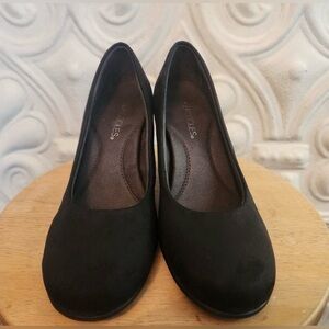 Aerosoles Black and snakeskin wedges Women's Shoes